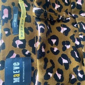 Maeve Leopard Print Wide Leg Pants